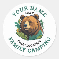 Acampamento da Família Urso Russo Vintage