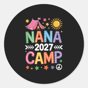 Adesivo Acampamento da Nana 2027 férias de verão da famíli