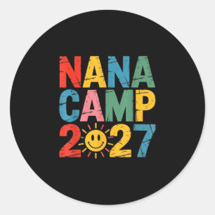 Adesivo Acampamento da Nana 2027 férias de verão da famíli