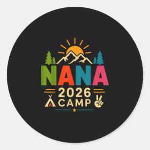 Adesivo Acampamento da vovó 2026 divertido acampamento fam