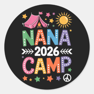 Adesivo Acampamento da Vovó 2026 Férias de Família Verão E