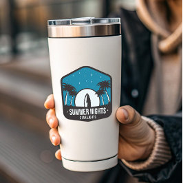 Adesivo Acampamento de luz nas estrelas à noite de verão |