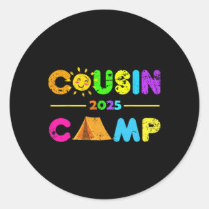 Adesivo Acampamento de Primos 2025 Camping Férias de Verão
