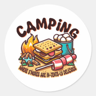 Adesivo acampamento de smores