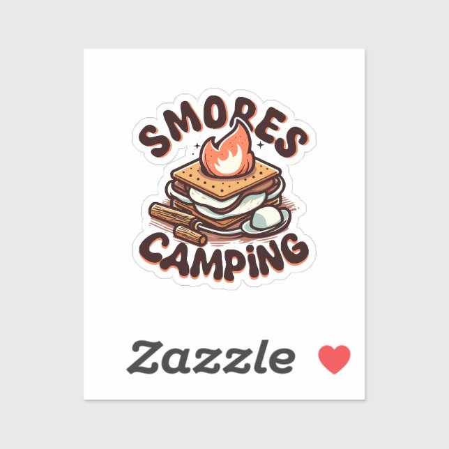 Adesivo acampamento de smores (Folha)