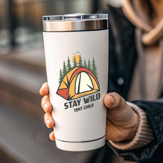 Adesivo Acampamento de tendas selvagens | Autocolante (Stay Wild Tent Child Vinyl Sticker)