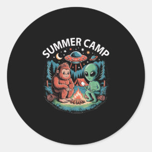 Adesivo Acampamento de verão infantil alienígena ufo diret