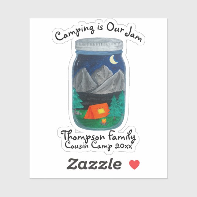 Adesivo Acampamento é a nossa tenda de emperramento e mont (Folha)