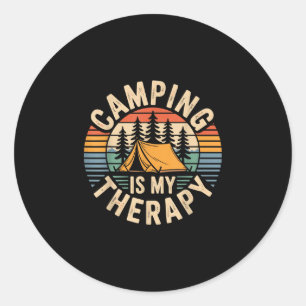 Adesivo Acampamento é minha terapia divertido acampador