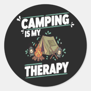 Adesivo Acampamento É Minha Terapia Para O Ar Livre