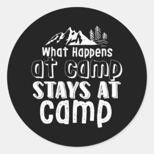 Adesivo Acampamento Engraçado O Que Acontece No Acampament