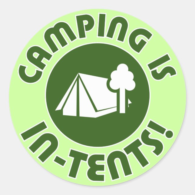 Adesivo acampamento está em tendas (Frente)
