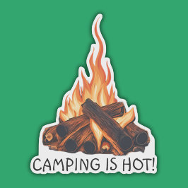 Adesivo Acampamento Está Quente! Prova de água