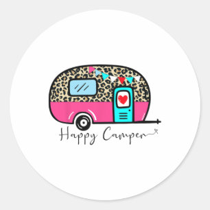 Adesivo Acampamento Feliz Acampamento de Verão Camping Leo