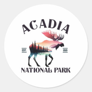 Adesivo Acampamento Floresta Alce Parque Nacional Acadia R