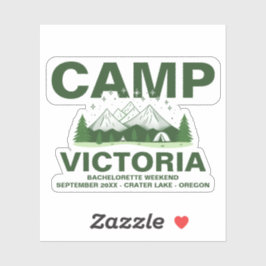 Adesivo Acampamento Floresta Verde Despedida de Solteira P