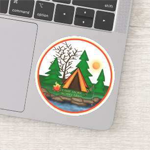 Adesivo Acampamento Mais Preocupado Com Menos Inspirividad