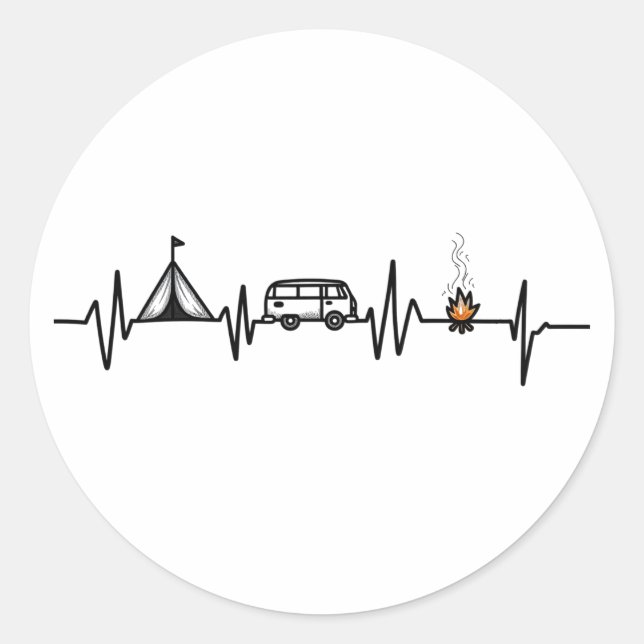 Adesivo Acampamento no Exterior do Pulso Cardíaco (Frente)
