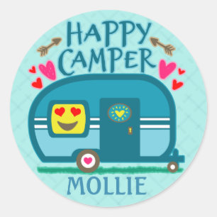Adesivo Acampamento Russo Personalizado Feliz RVing