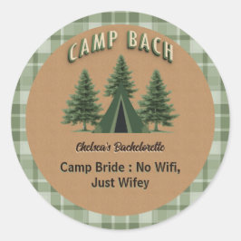 Adesivo Acampamento Rústico Plaid Bach, Tenda Evergreen Te
