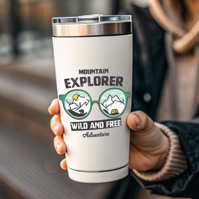 Adesivo Acampamento Selvagem do Mountain Explorer | Autoco (Mountain Explorer Camping Sticker)