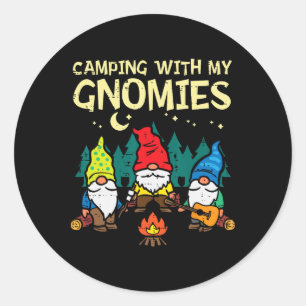 Adesivo Acampando Com Meus Gnomies Engraçado Camper Gnomos