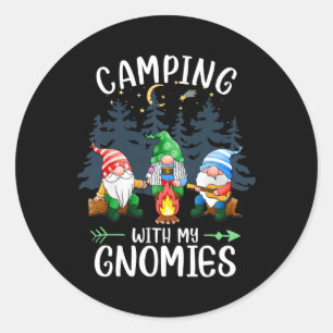 Adesivo Acampando Com Meus Gnomos Divertidos Acampamento G