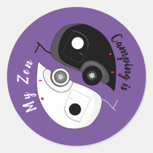 Adesivo Acampar é meu reboque da lágrima de Yin Yang do