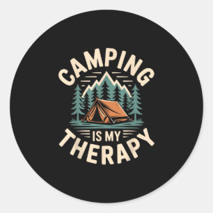 Adesivo Acampar é minha terapia divertido acampador