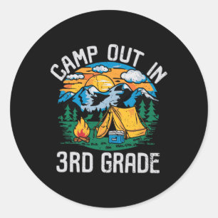 Adesivo Acampe na 3ª Série Camiseta Divertida de Acampamen