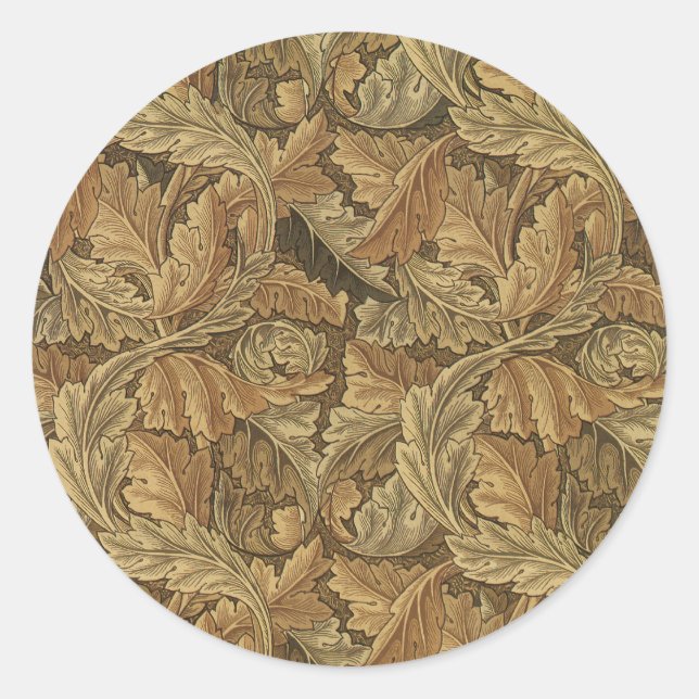 Adesivo Acanthus Leaves por William Morris, Têxtil Antiqua (Frente)