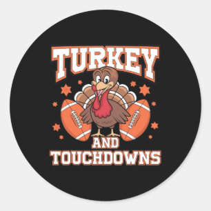 Adesivo Ação De Graças À Turquia E Aos Touchdowns De Futeb