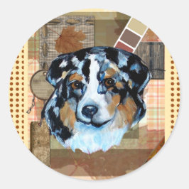 ADESIVO AÇÃO DE GRAÇAS AUSTRALIAN SHEPHERD