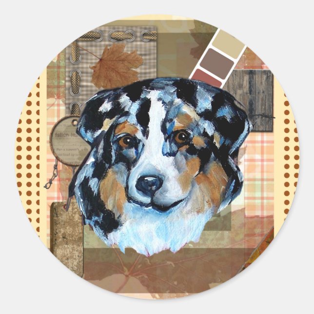ADESIVO AÇÃO DE GRAÇAS AUSTRALIAN SHEPHERD (Frente)