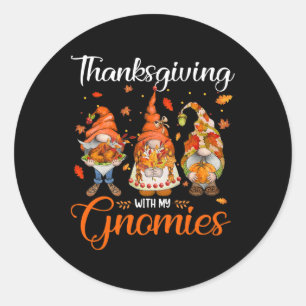 Adesivo Ação De Graças Com Meus Gnomos Engraçados Gnomos D