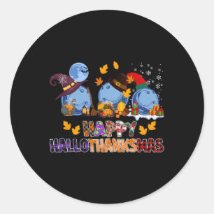 Adesivo Ação de Graças da Boliche de Halloween de Hallotha