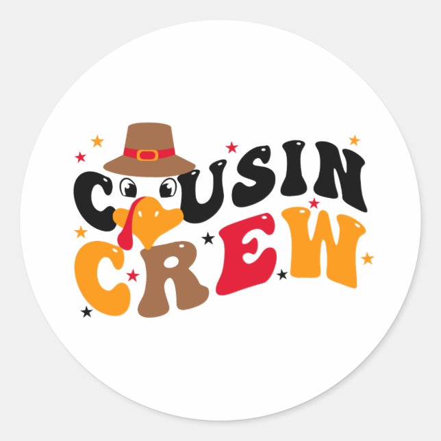 Adesivo Ação de Graças de Cousin Crew (Frente)