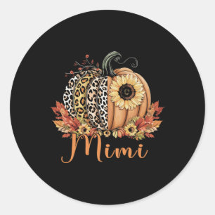 Adesivo Ação De Graças De Leopard Pumpkin E Sunflower Mimi