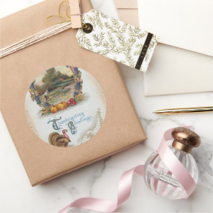 Adesivo Ação de Graças do Cartão de Posto Vintage na T