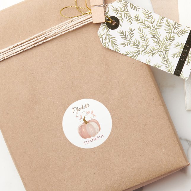 Adesivo Ação de Graças Personalizada - Queda de Abóbora Ag (Criador carregado)