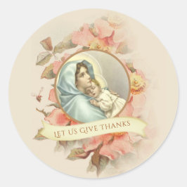 Adesivo Ação de Graças Religiosa Bênção da Virgem Maria no