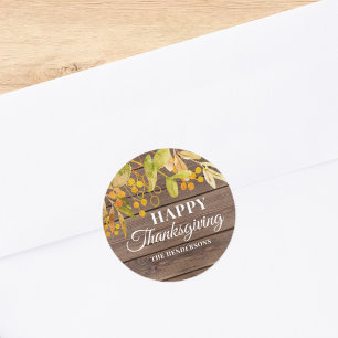 Adesivo Ação de Graças Rustic Happy
