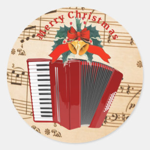 Adesivo Accordion Music, Design de Natal