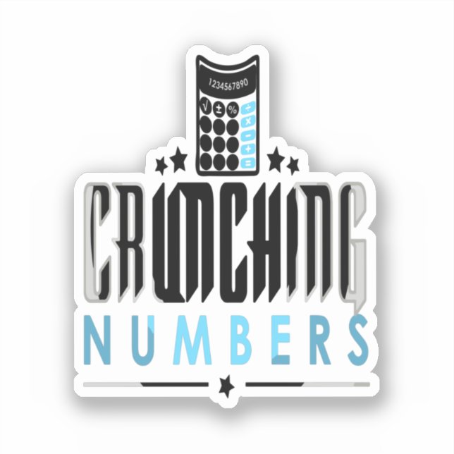 Adesivo Accountant - Crunching Numbers (Frente)