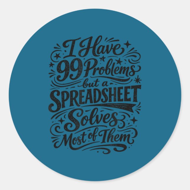 Adesivo Accountant humor spreadsheet data analyst (Frente)