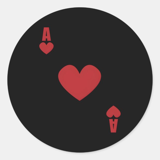 Adesivo Ace Of The Poker Card Blackjack Texas Holdem Poker (Frente)