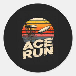 Adesivo Ace Run Retro Disc Golf Sket Ace Run Pôr do Sol 