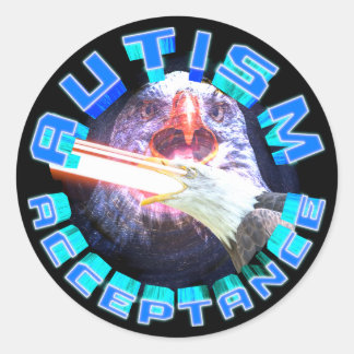 Adesivo Aceitação do Autismo Águia Espacial Laser Maxing I
