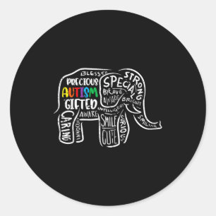 Adesivo Aceitação do Elefante de Conscientização do Autism