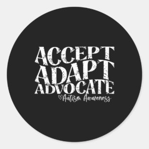 Adesivo Aceitar a Consciência do Autismo do Advogado Adapt